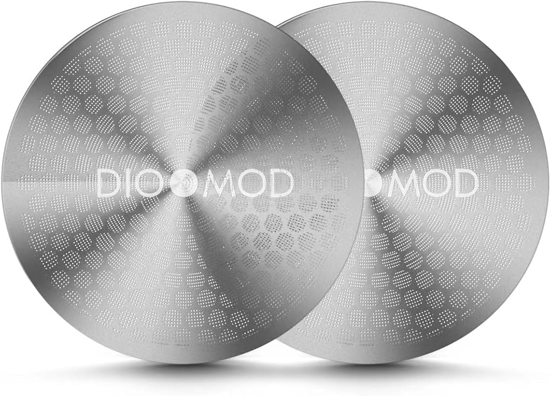 2 Pack 53.35mm Ultra Thin Espresso Puck Screen, 0.9mm 150μm Reusable M