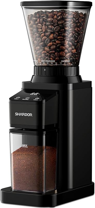 SHARDOR Professional Conical Burr Coffee Grinder with 48 Settings, Ant