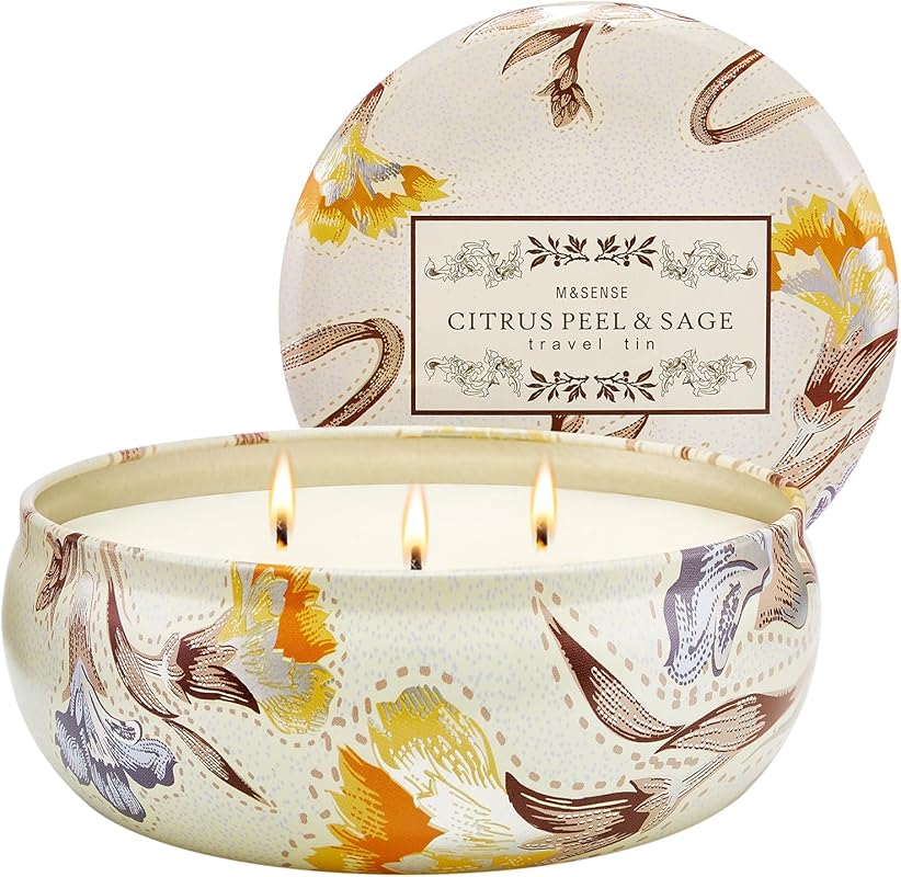 M&SENSE 3 Wick Soy Candle for Home