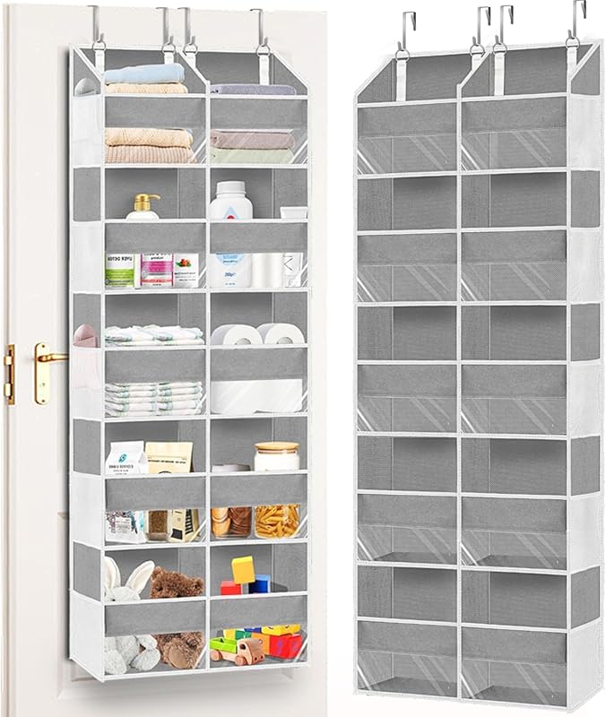 Extra Large 5-Tier Over the Door Organizer with 20 Pockets for Toys, S