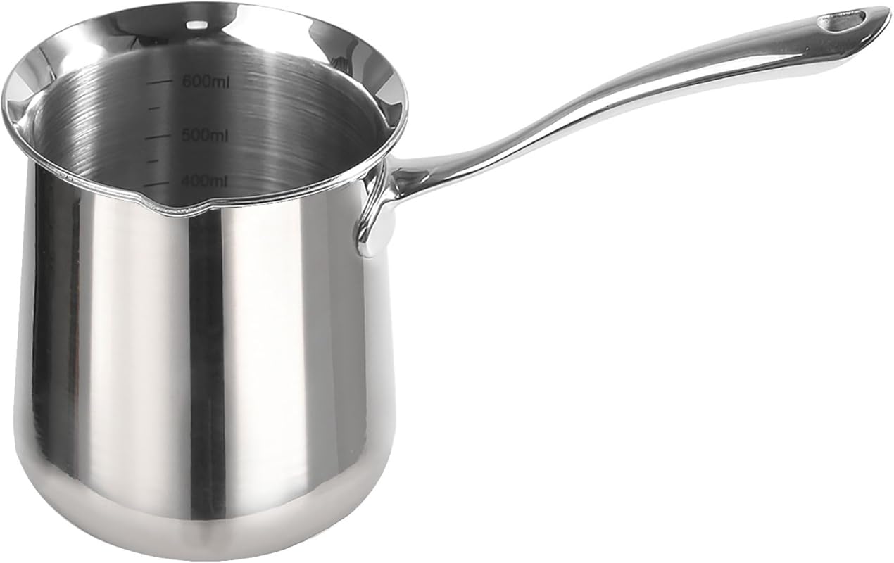 IMEEA SUS304 Stainless Steel Turkish Coffee Maker for Greek Briki, Ara