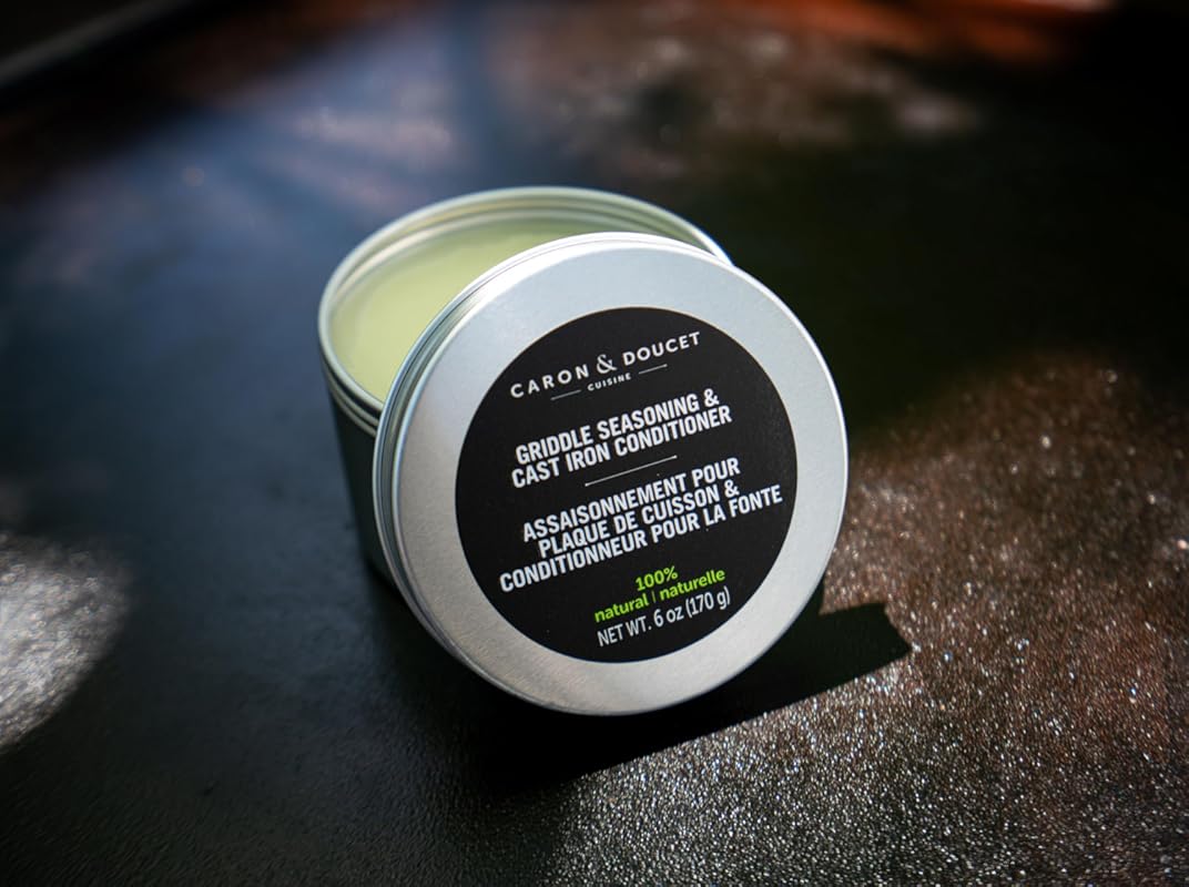 CARON & DOUCET 2-in-1 Griddle Seasoning & Cast Iron Conditioner for Ma