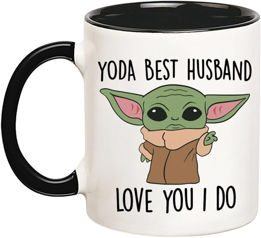 Black 11oz Yoda Best Husband Ever Novelty Coffee Mug - Perfect Husband