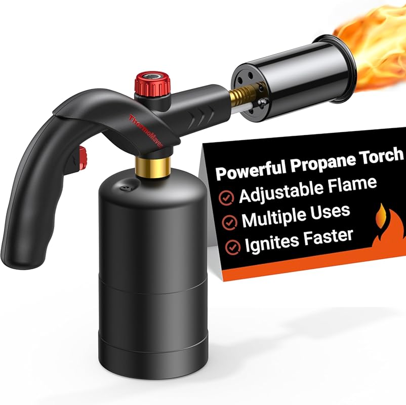 ThermoMaven Powerful Propane Torch: Adjustable Blow Torch for Sous Vid