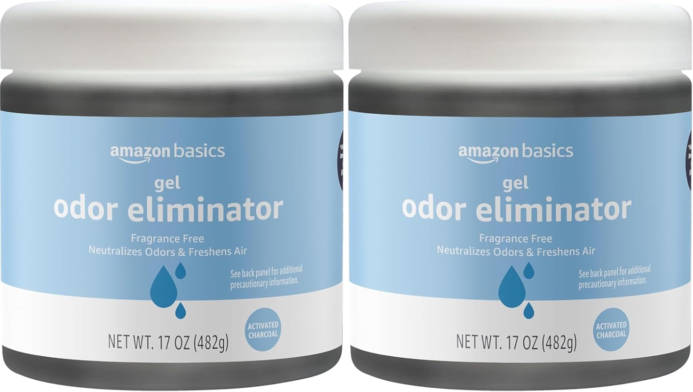 Amazon Basics Activated Charcoal Odor Eliminator Gel, Fragrance-Free,