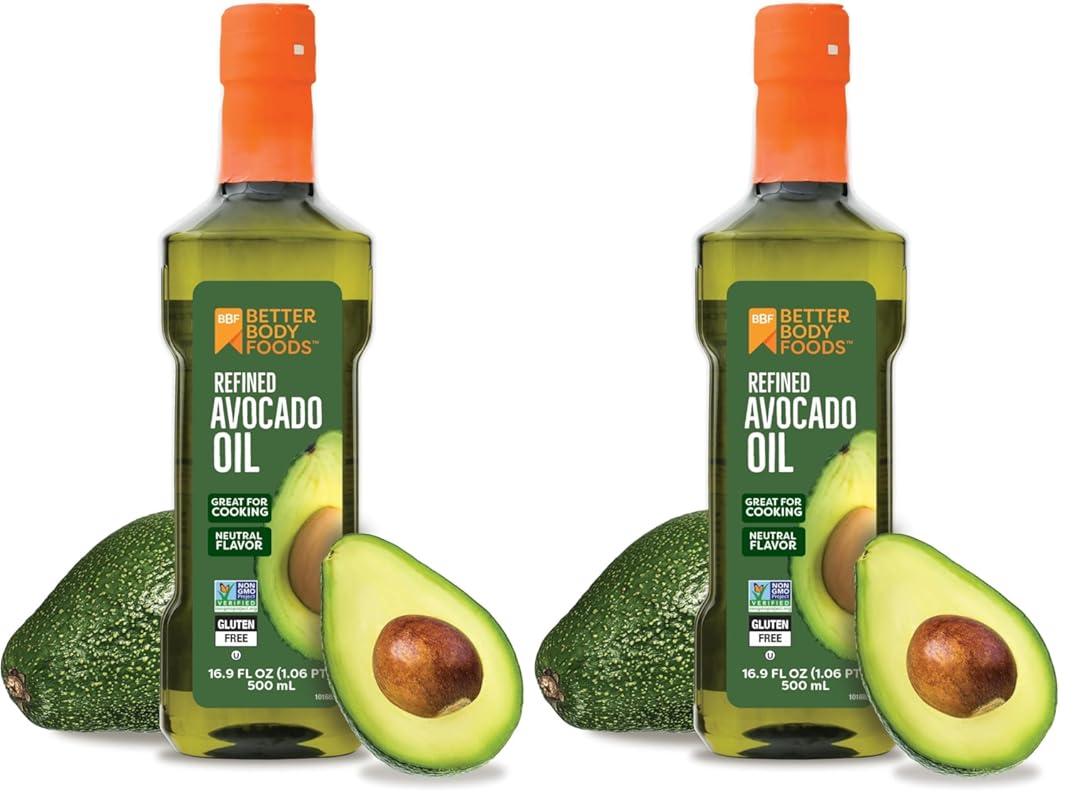 BetterBody Foods Refined Avocado Oil – Non-GMO Cooking Oil for Frying