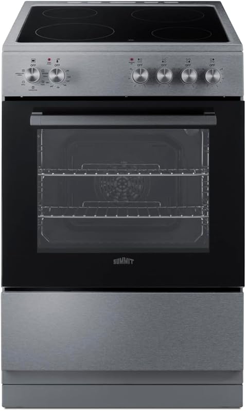 Summit REXT24SS 24" Electric Smooth Top Range: Large 2.44 cu.ft. Oven,