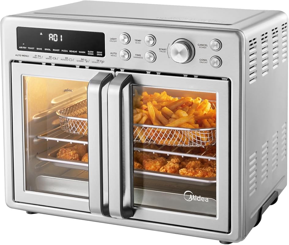 Midea Flexify French Door Air Fryer Toaster Oven Combo, 26.4 QT, 10-in