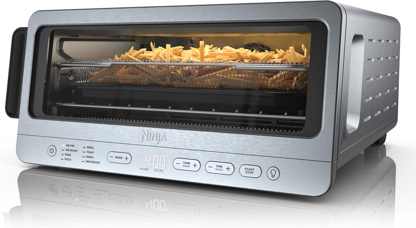 Ninja SP151 8-in-1 Air Fryer Toaster Oven Combo, Flip Up Storage, Stai
