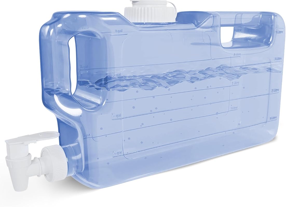 Light Blue 1.1 Gallon Slim Refrigerator Water Dispenser with Spigot, L