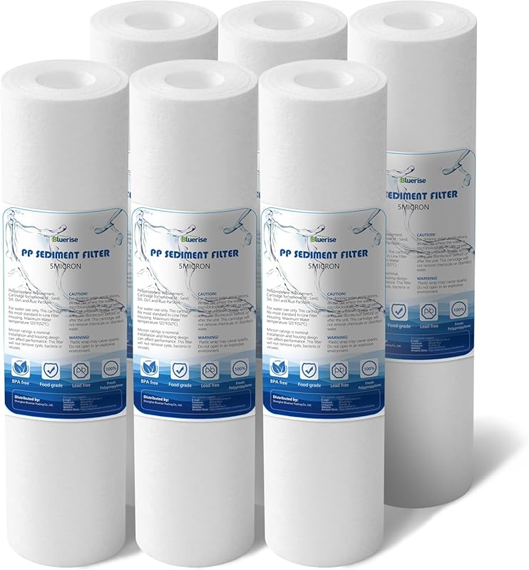 BLUERISE 5 Micron 10x2.5 Whole House Sediment Filter Replacement Cartr