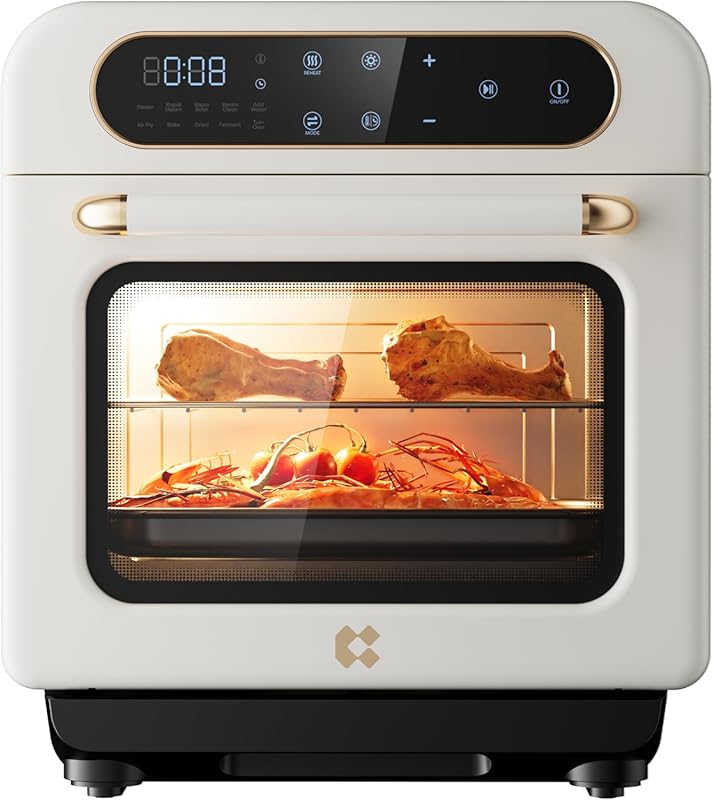 CIARRA 8-in-1 Air Fryer Steam Oven Countertop, 13QT Mini Toaster with 