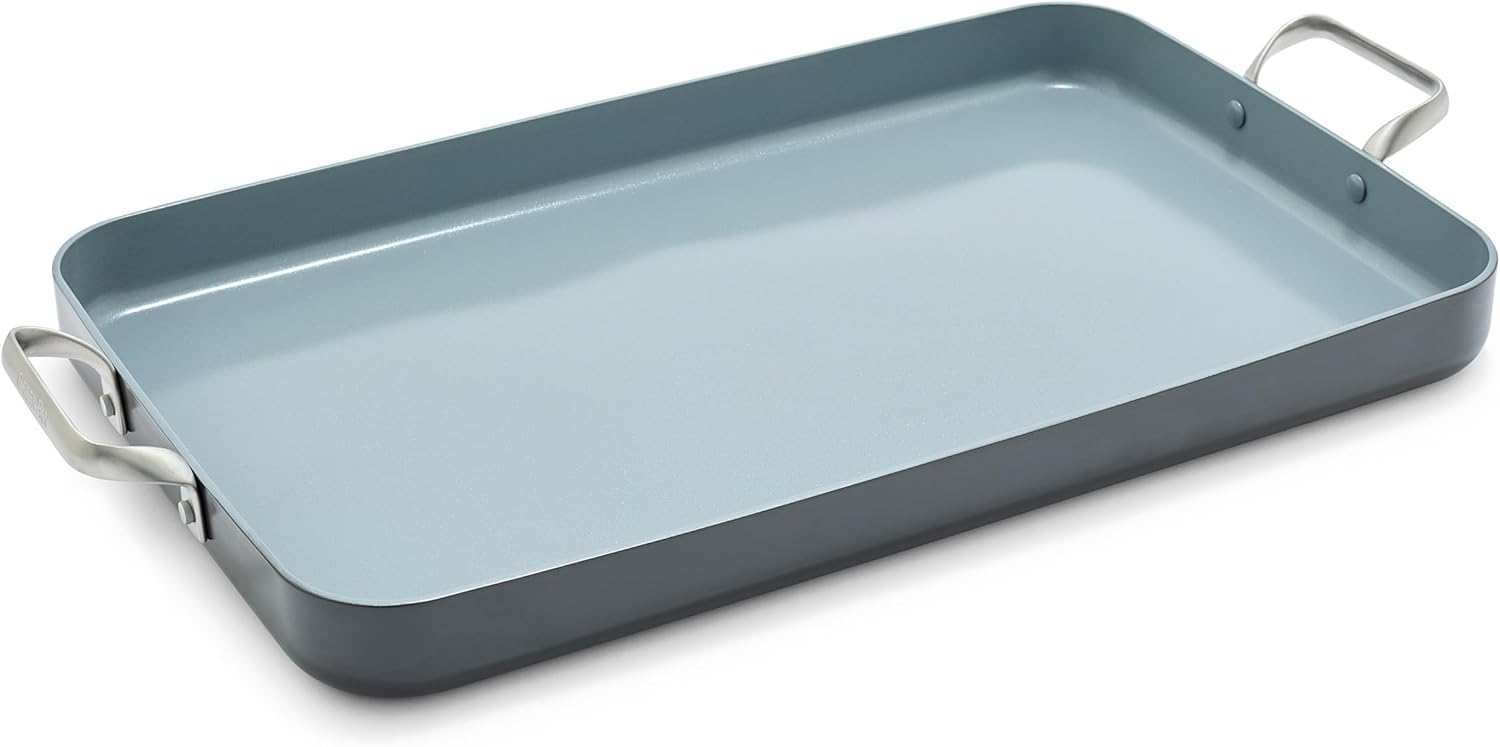 GreenPan Valencia Pro 18x11 Inch Induction Ceramic Nonstick Double Bur