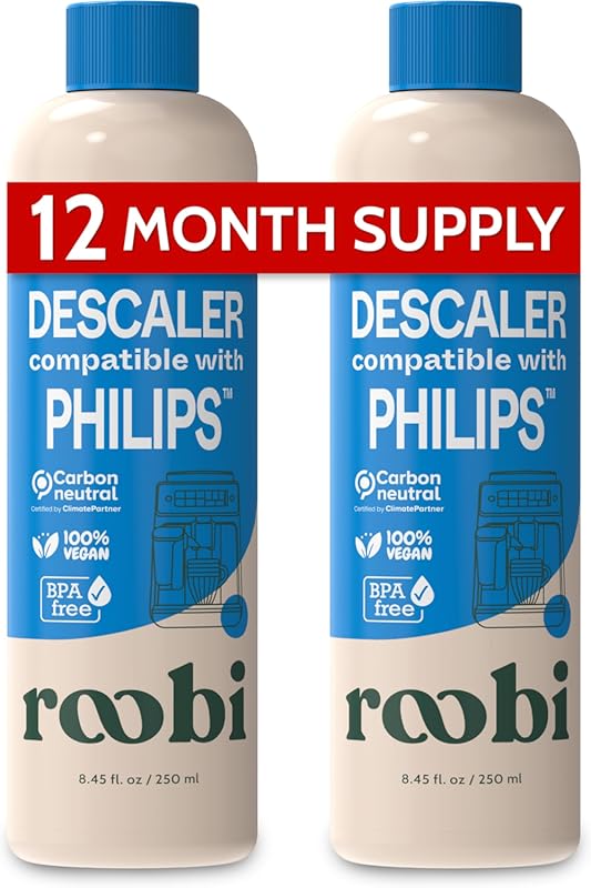 Roobi Philips Compatible Descaling Solution & Cleaner Kit for Espresso