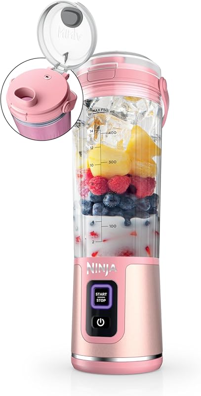 Ninja Blast BC151PK Portable Blender: Cordless 18oz Personal Blender f