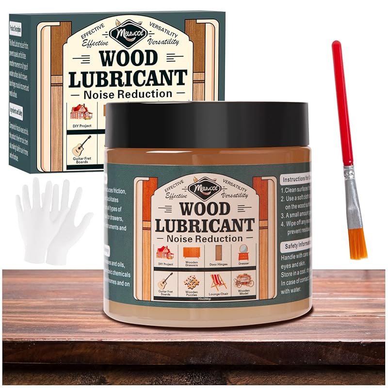7oz Multi-Purpose Wood Paste Wax Lubricant for Drawers, Doors, Hinges,