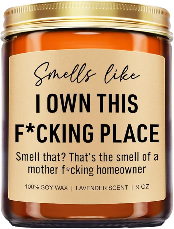 Funny Scented Housewarming Candle (9 oz) for New Homeowners, First Apa
