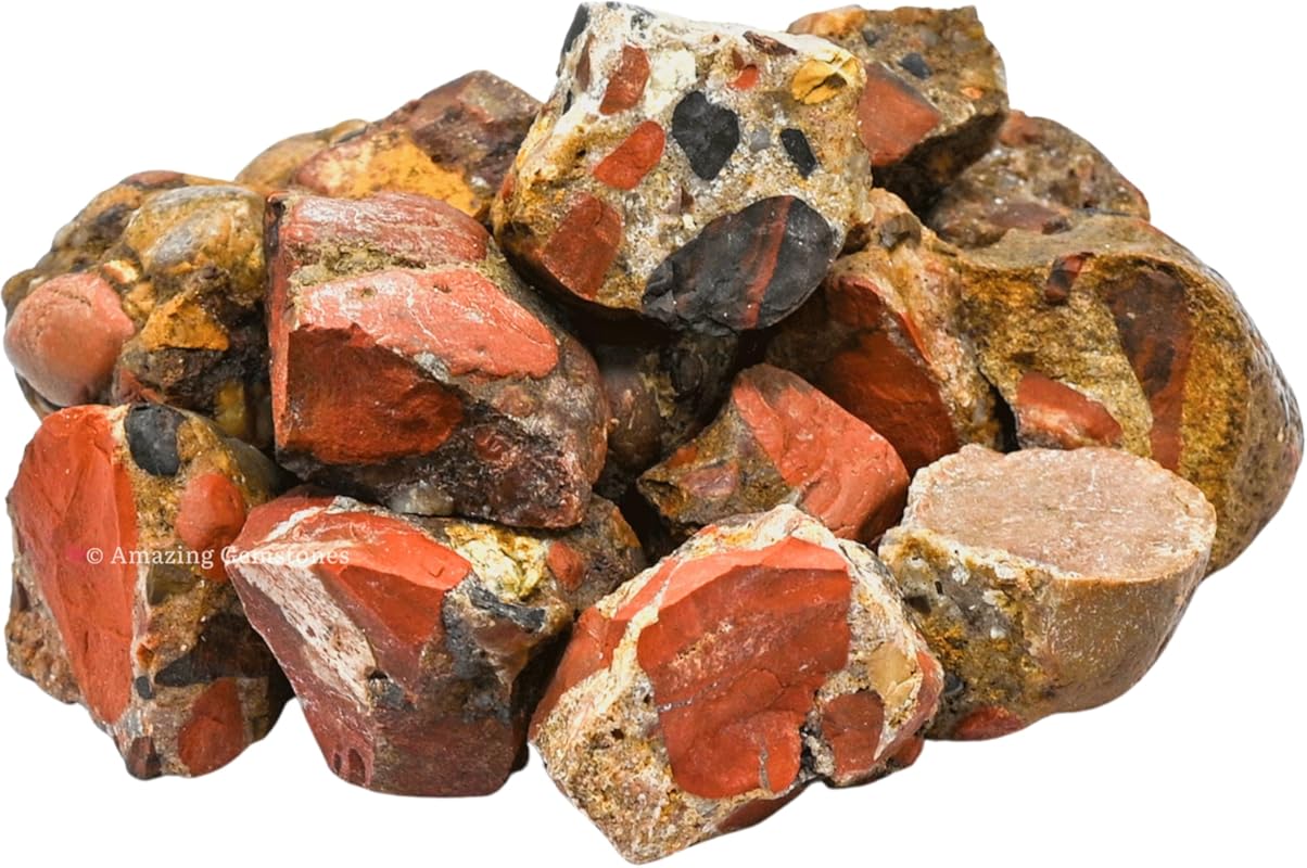 Amazing Gemstone Spotted Jasper Raw Crystals, 1 lb Natural Healing Sto