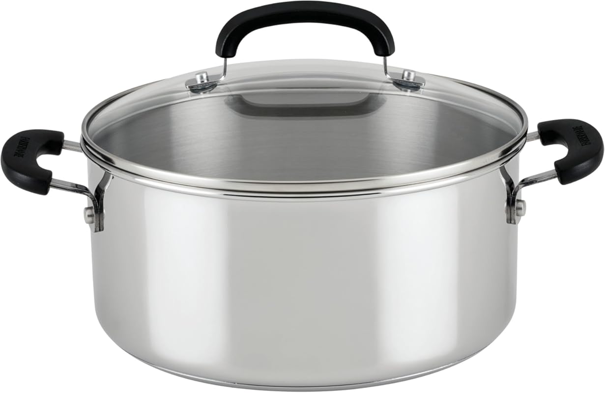 Farberware Brilliance 5-Quart Stainless Steel Dutch Oven Casserole Pan