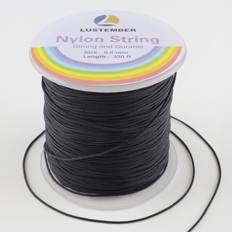 0.8mm Strong Durable Nylon String for Jewelry Making, Bracelets, Beadi