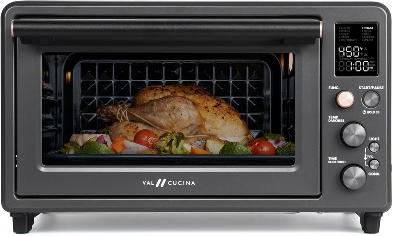 VAL CUCINA Extra Large Infrared Air Fryer Toaster Oven, 10-in-1 Convec
