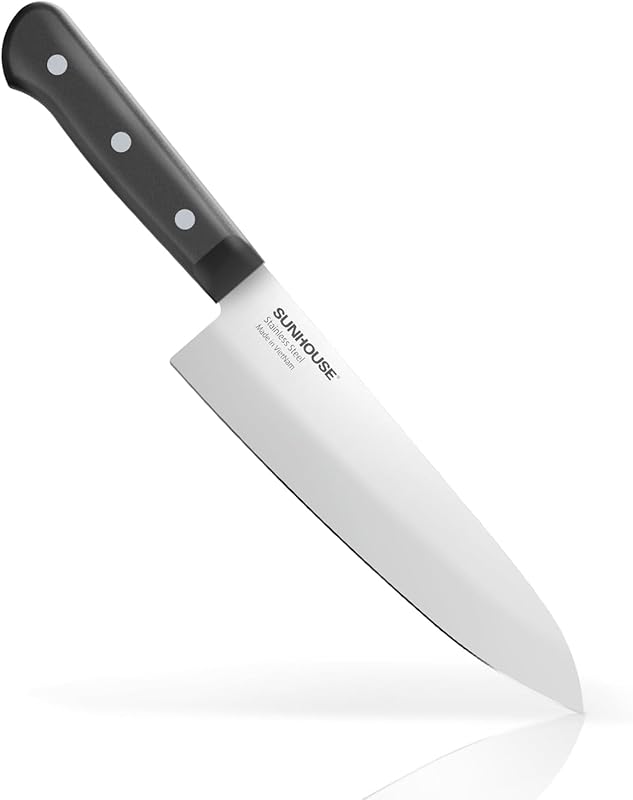 Sunhouse 7.5-Inch Chef Knife, High Carbon Stainless Steel Sharp Kitche