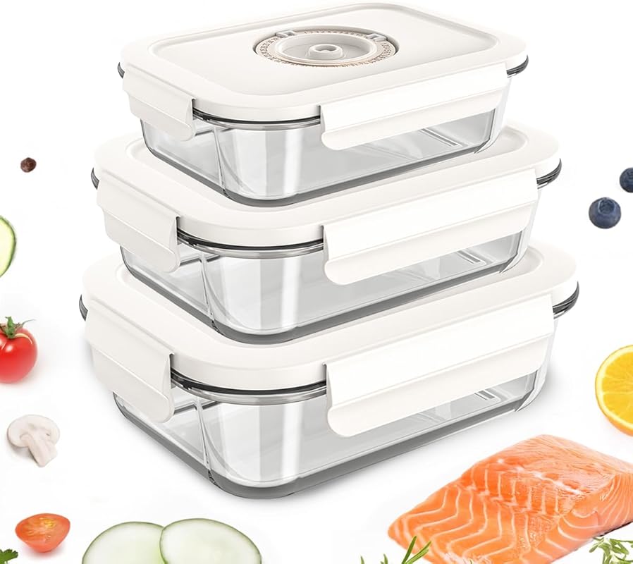Glass Vacuum Seal Food Storage Containers for Long-Lasting Freshness (