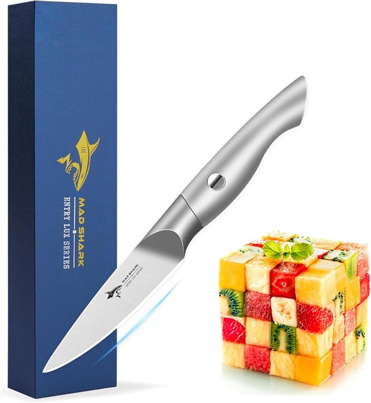 MAD SHARK 3.5 inch Paring Knife - Ultra Sharp German Stainless Steel w