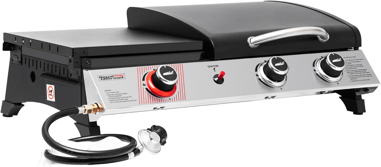 Royal Gourmet PD1305H 3-Burner Propane Gas Grill & Griddle Combo with 