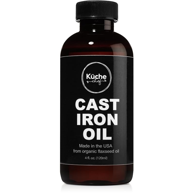 Organic Cast Iron Oil & Conditioner: USA Flaxseed for Non-Stick Season