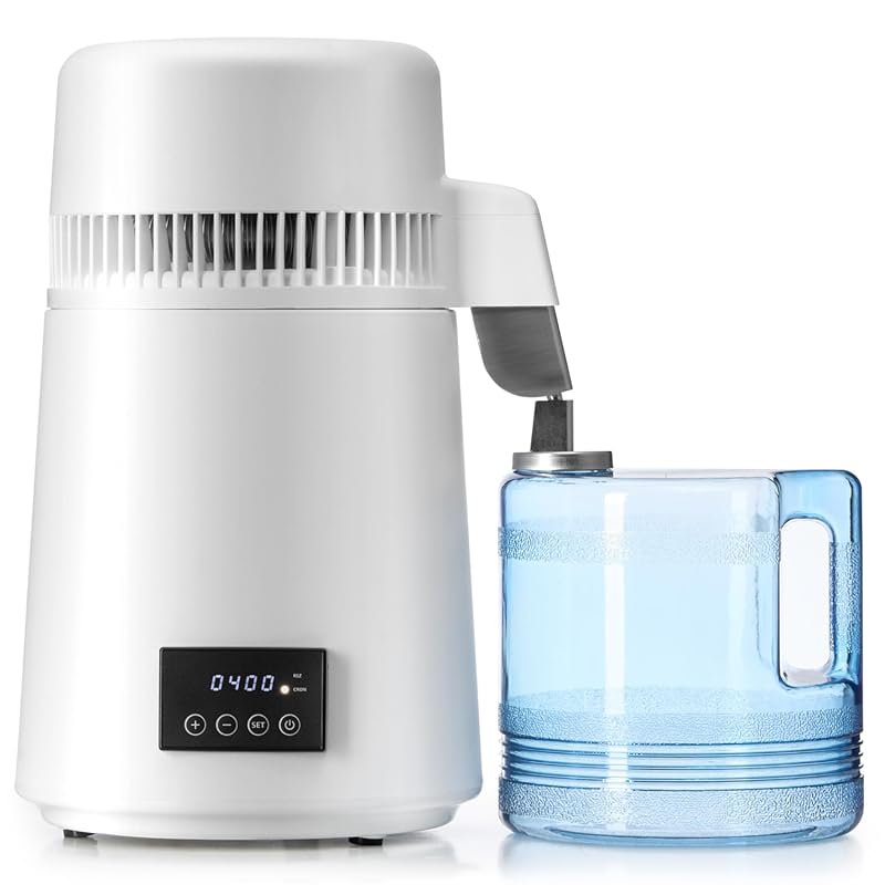 CO-Z 1.1 Gallon 4L Countertop Water Distiller, 750W Machine with Timer