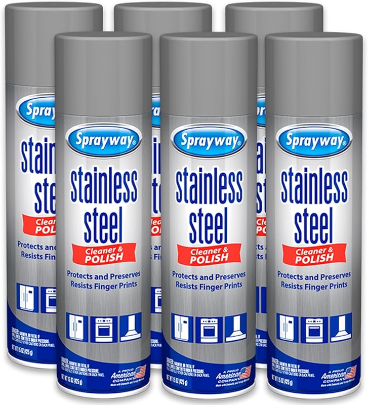 Sprayway Water-Based Stainless Steel Cleaner & Polish Aerosol Spray, 1