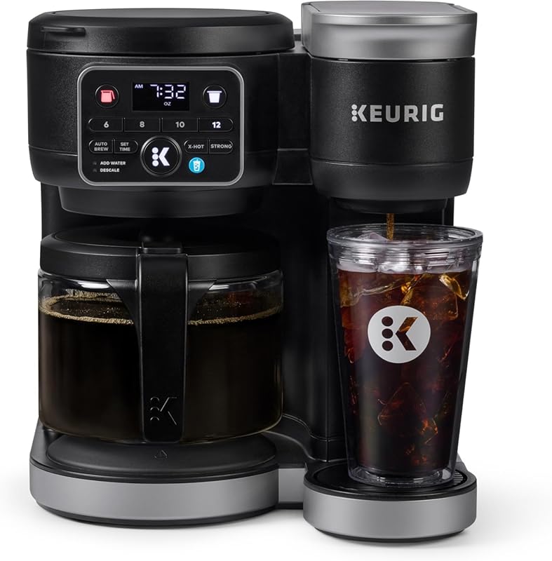 Keurig K-Duo Hot & Iced Coffee Maker: Single Serve, Carafe, MultiStrea