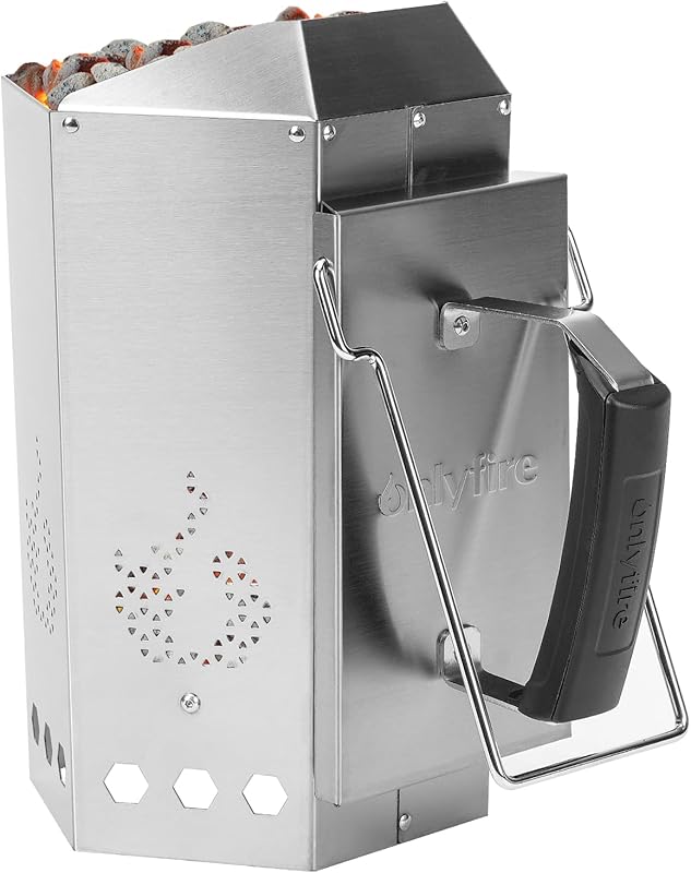 onlyfire Stainless Steel Charcoal Chimney Starter, Sturdy and Easy to 