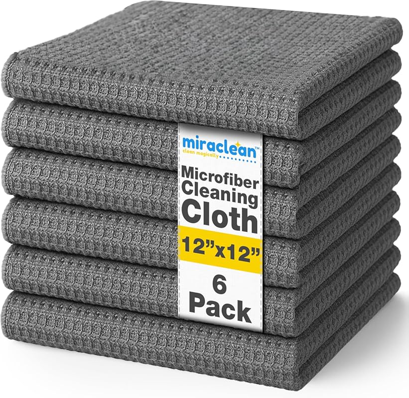 Premium Waffle Weave Microfiber Towels, Lint-Free for Glass, Barista &