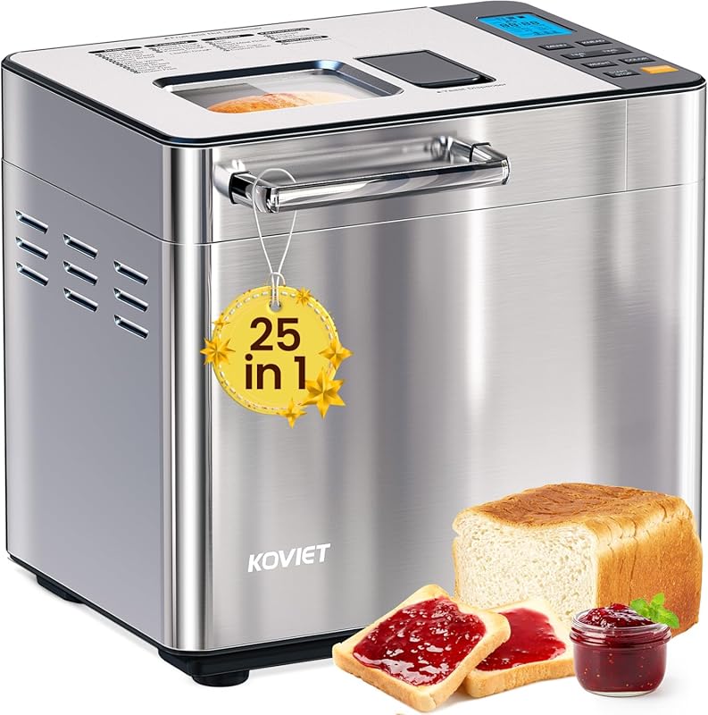 Generic 25-in-1 Bread Maker Machine, Automatic Dual Dispenser, 2LB Sta