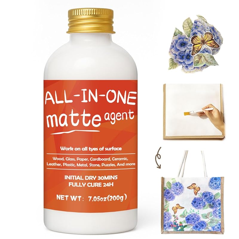 All-in-One Clear Craft Sealer & Decoupage Glue (Matte Finish) for Indo
