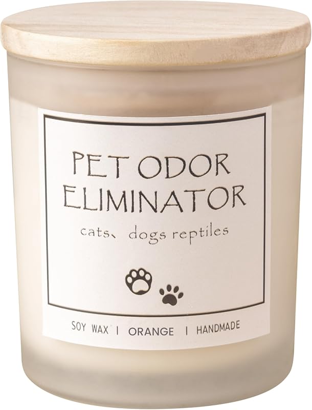 Pet Odor Eliminator Scented Candle: Natural Soy Wax & Essential Oils f
