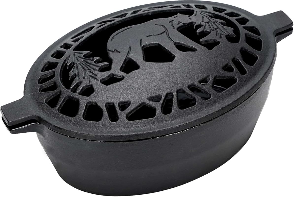 Cast Iron Wood Stove Steamer, 2.5 Quart Humidifier with Decorative Bea
