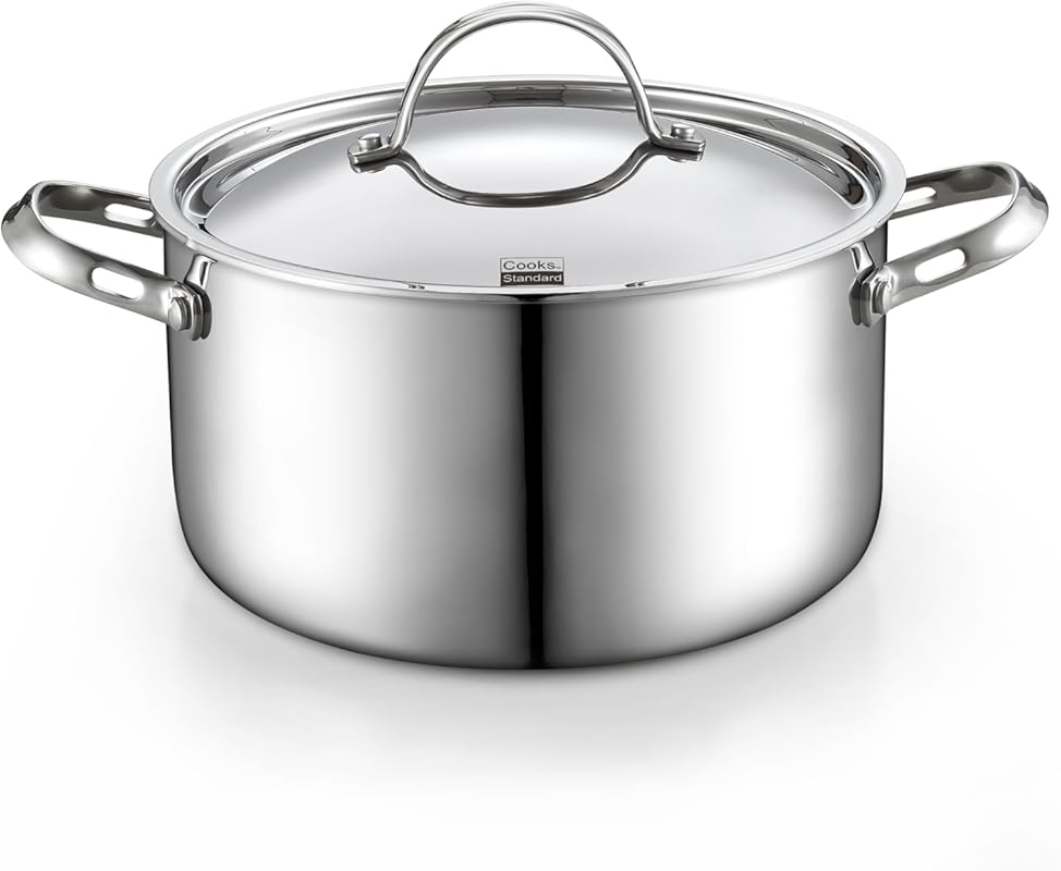 Cooks Standard 6-Quart Multi-Ply Clad Stainless Steel Stock Pot with L