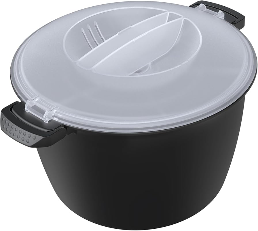 Professional Large 3 Quart Microwave Cooker, Steamer & Rice Cooker. BP