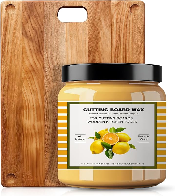 Premium Cutting Board Finish Wax: Natural Beeswax & Carnauba Polish wi
