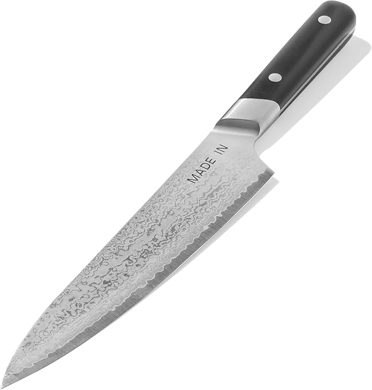 Made In Cookware 8-inch Japanese Damascus VG-10 Core Gyuto Chef Knife,