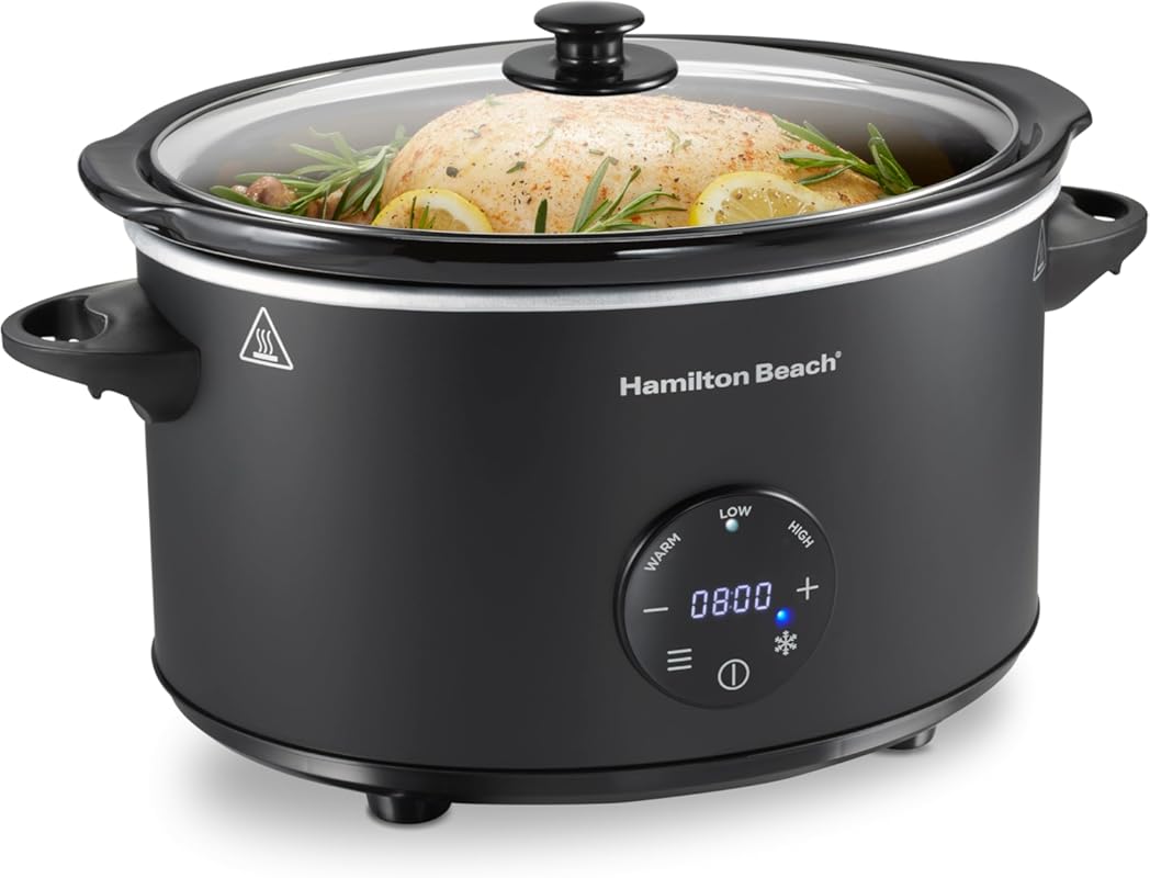 Hamilton Beach 33765 6-Quart Set & Forget Programmable Slow Cooker wit