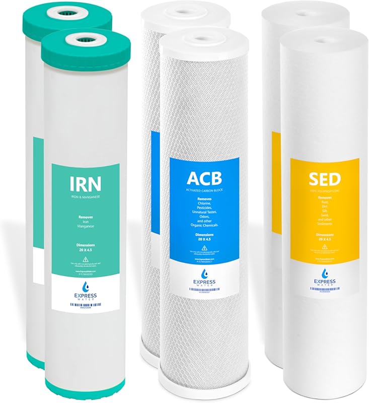 Express Water 3-Stage Whole House Iron & Manganese Water Filter Replac