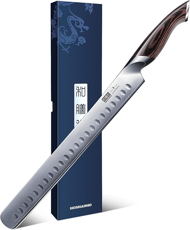HOSHANHO 12 Inch Carving & Slicing Knife, Razor Sharp Japanese High Ca