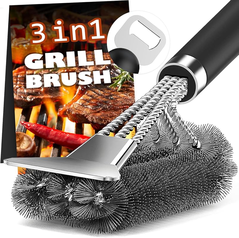 Extra Strong BBQ Grill Brush & Scraper with 18