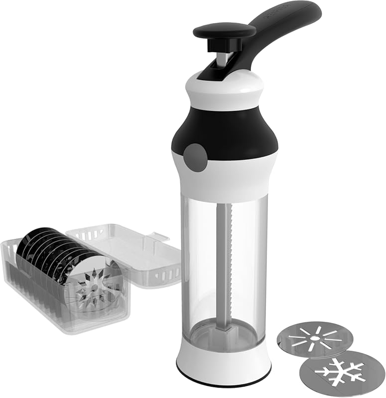 Upgraded 14-Piece Heavy-Duty Cookie Press Set with Stainless Steel Dis