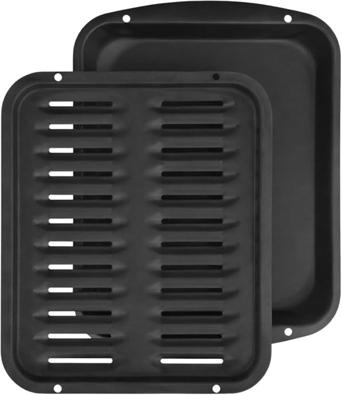 Heavy Duty Nonstick Ceramic Broiler Pan with Rack for Oven, 16.75x13-I