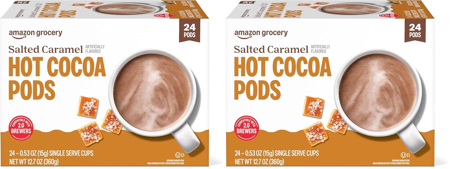 Happy Belly Salted Caramel Hot Cocoa K-Cup Pods, Compatible with 2.0 B